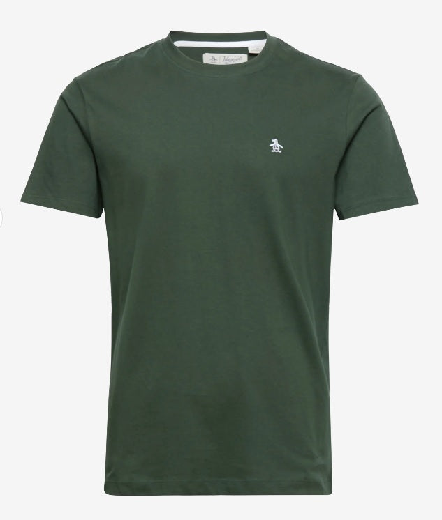 Original Penguin Pin Point Embroidred Logo T-Shirt - Deep Forest