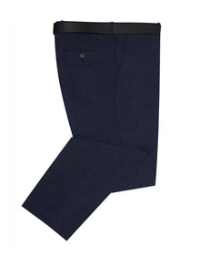 Daniel Grahame Evan Formal Checked Trouser - Navy