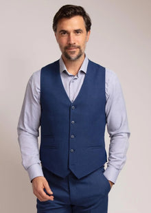 Fratelli Uniti Textured Waistcoat - Blue