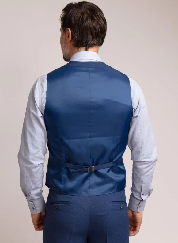 Fratelli Uniti Textured Waistcoat - Blue