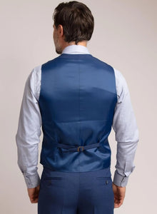 Fratelli Uniti Textured Waistcoat - Blue