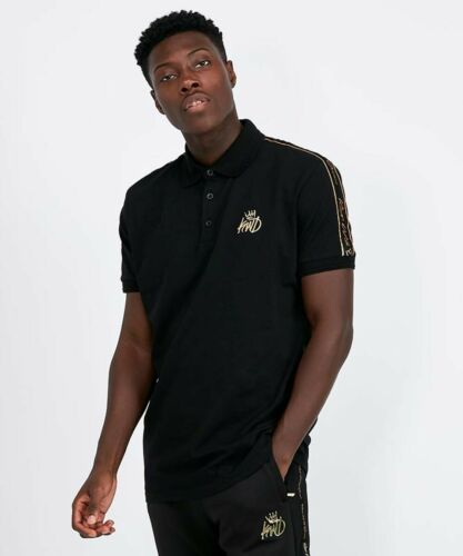 Black and gold 2025 polo t shirt