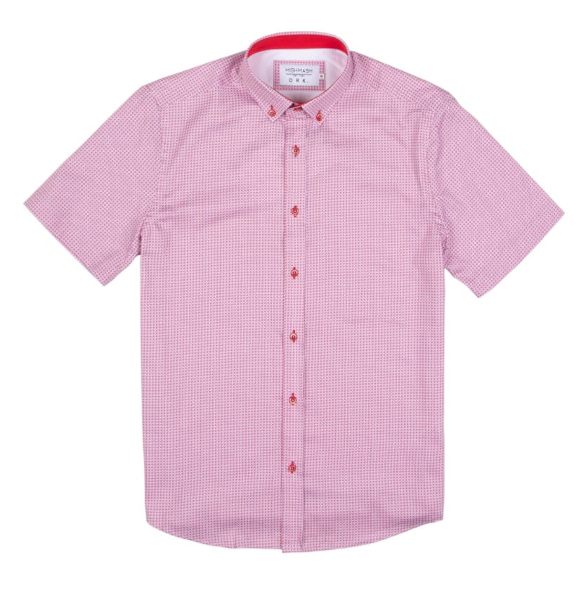 Mish Mash Gonzalo Short Sleeve Casual Shirt - Pale Red
