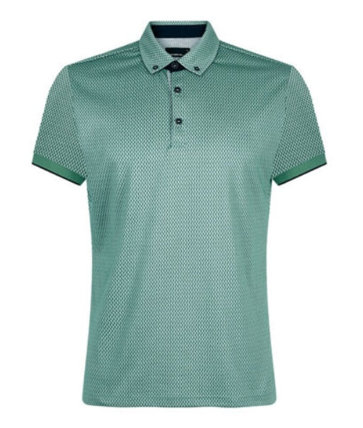 Remus Uomo Cotton Blend Jersey Polo Shirt - Light Green – Watson