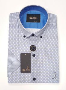 6th Sense Short Sleeve Casual Shirt - Grey