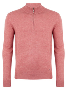 Daniel Grahame Half Zip Sweater - Pink