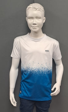 Boys Diesel Harry Dip Dye T-Shirt - Blue