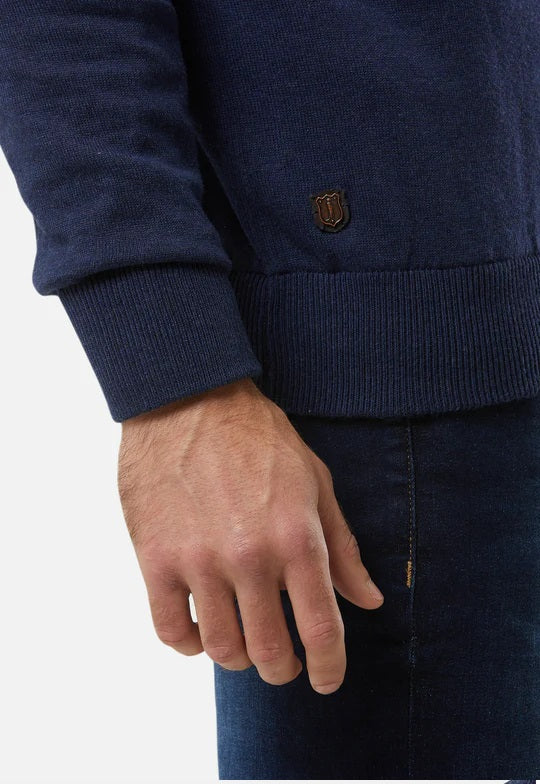 6th Sense Harry Half Zip Sweater O# - Navy