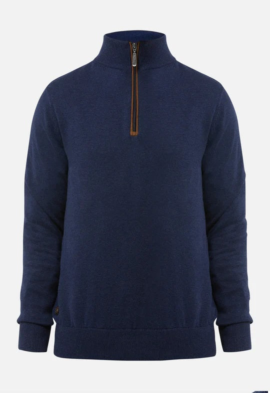 6th Sense Harry Half Zip Sweater O# - Navy