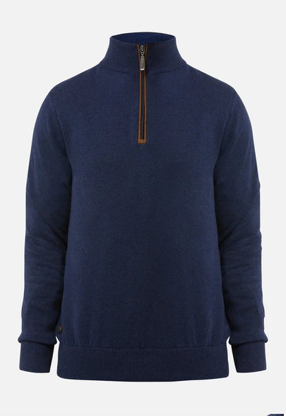 6th Sense Harry Half Zip Sweater O# - Navy