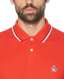 Original Penguin Pete Pique Polo - High Risk Red