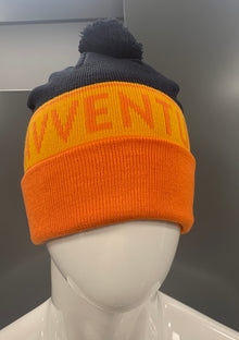 Avventura Logo Printed Bobble Hat - Navy/Orange