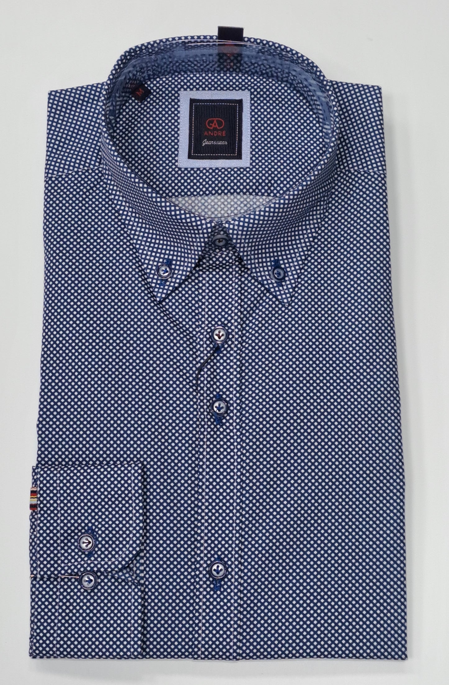 Andre Ian Long Sleeve Shirt - Navy