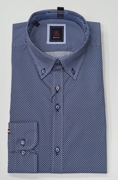 Andre Ian Long Sleeve Shirt - Navy