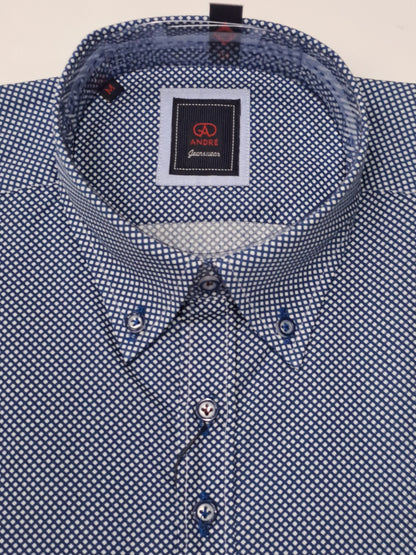 Andre Ian Long Sleeve Shirt - Navy