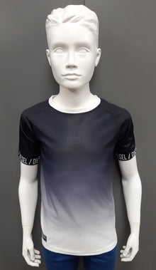 Boys Diesel Jack Dip Dye T-Shirt - Navy/White