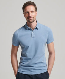 Superdry Studios Organic Cotton Jersey Polo Shirt - Allure Blue