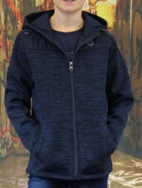Boys Diesel Kenley Hood Jacket - 676 Navy Melange