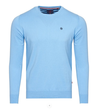 Andre Kilkee Light Weight Crew Neck Sweater - Blue