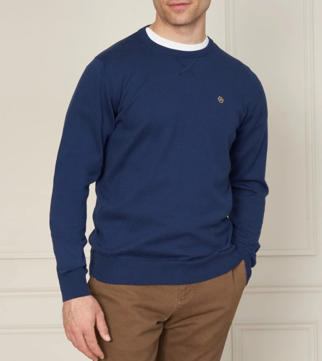 Andre Kilkee Light Weight Crew Neck Sweater -  Navy