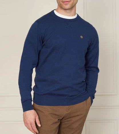 Andre Kilkee Light Weight Crew Neck Sweater -  Navy