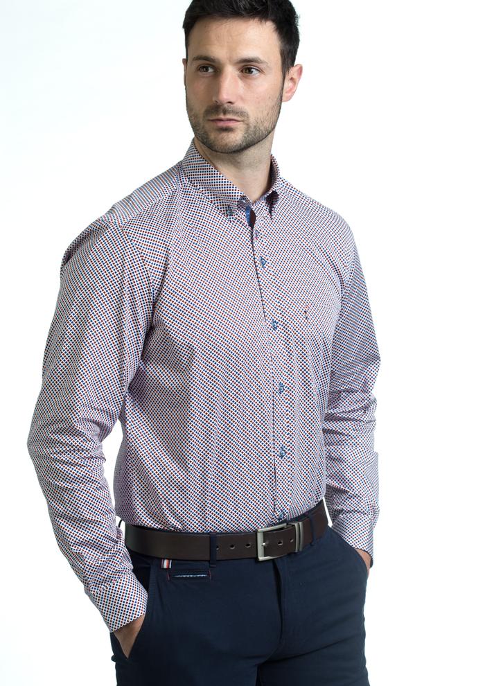 Andre Liffey Long Sleeve Shirt - Burgundy