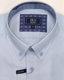 Daniel Grahame Plain Long Sleeve Casual Shirt - Light Blue