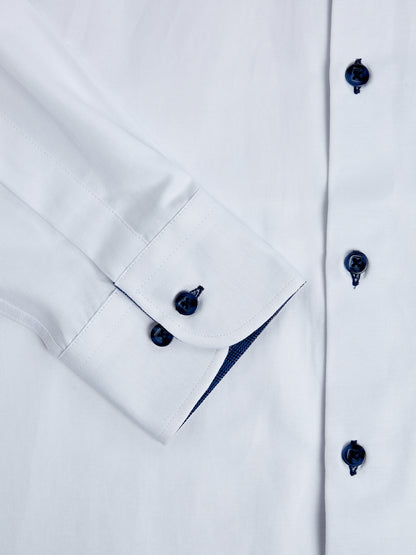 Daniel Grahame Plain Long Sleeve Casual Shirt - White