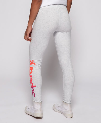 Ladies Superdry Core Ombre Logo Leggings - Ice Marl