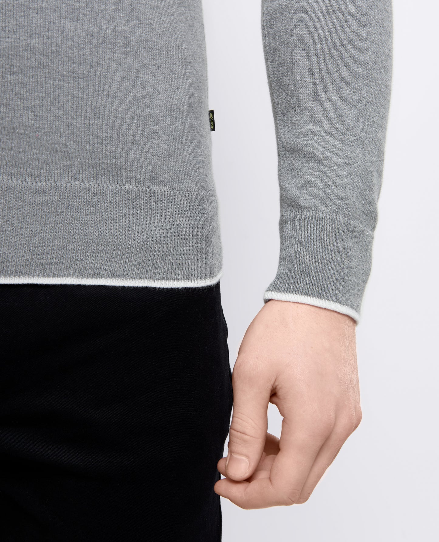 Remus Uomo Half Zip sweater - Light Grey