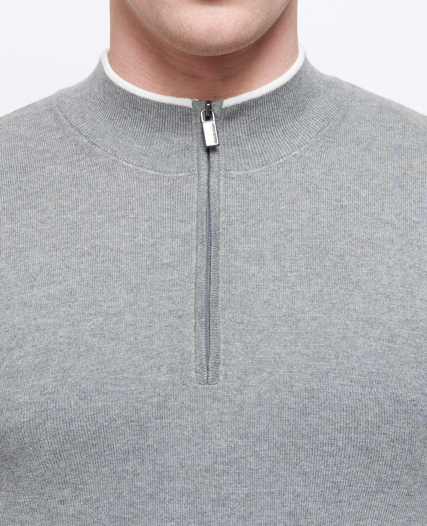 Remus Uomo Half Zip sweater - Light Grey