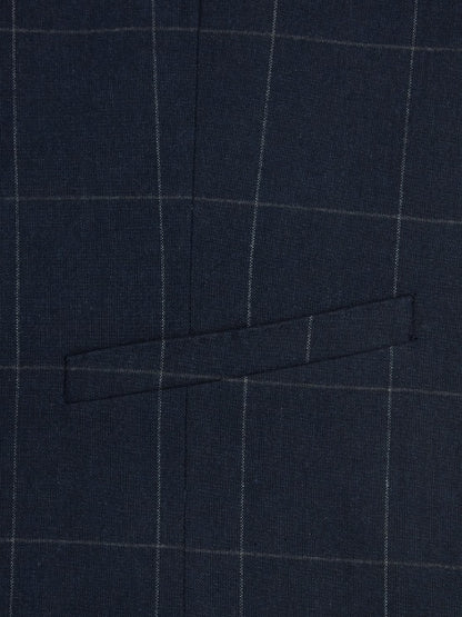 Remus Uomo Lucian Checkered Waistcoat - Navy