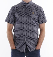 XV KINGS Maroondah Short Sleeve Shirt - Navy Geo