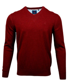 Andre Valencia V-Neck Sweater - Merlot