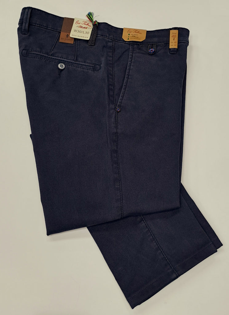 Sea Barrier Branca Modern Fit Stretch Cotton Chino - Navy