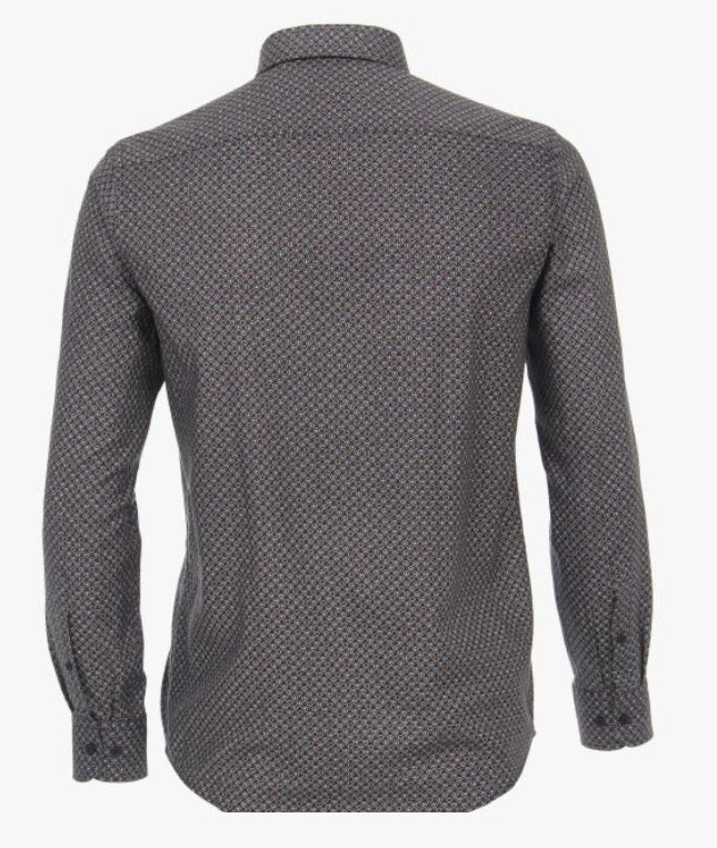 Casa Moda Long Sleeve Casual Shirt 100 -  Grey/Dark Blue