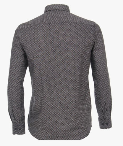 Casa Moda Long Sleeve Casual Shirt 100 -  Grey/Dark Blue