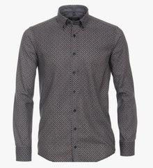 Casa Moda Long Sleeve Casual Shirt 100 -  Grey/Dark Blue