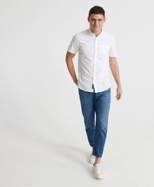 Superdry Classic University Oxford Short Sleeved Shirt - Optic
