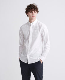 Superdry Classic University Oxford L/S Shirt - Optic White