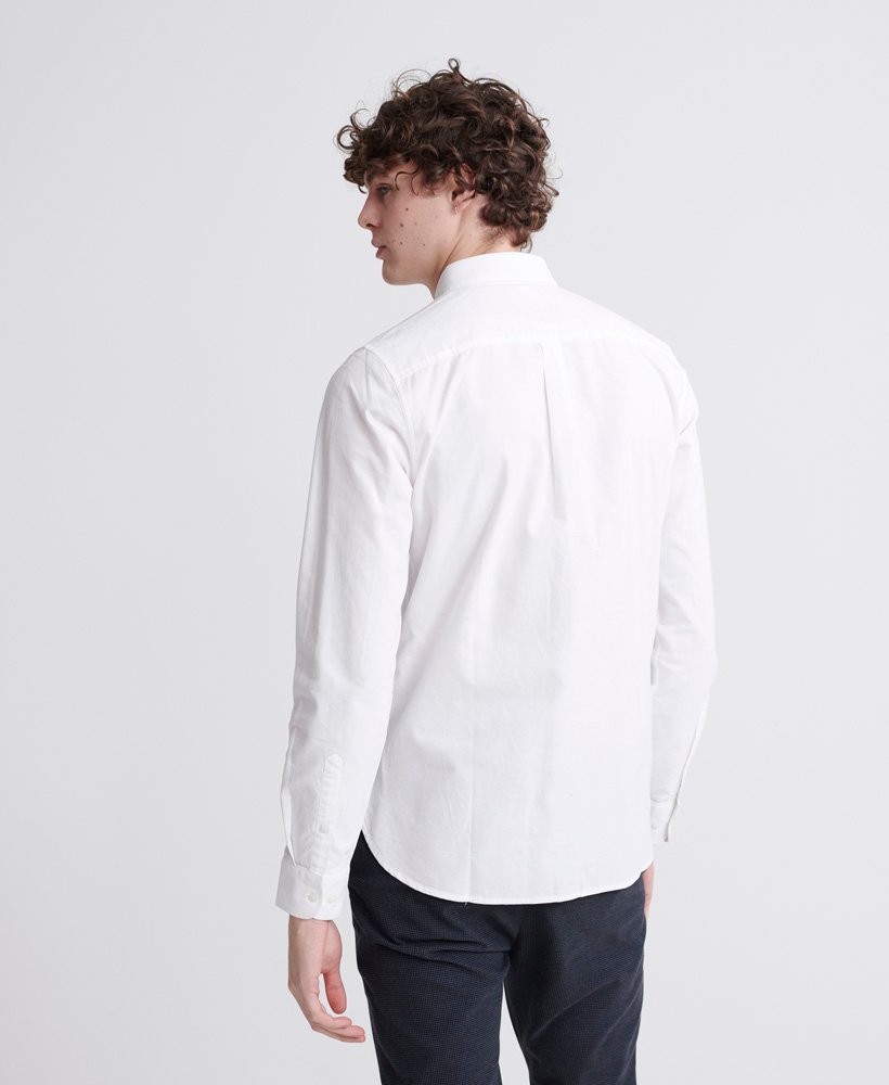 Superdry Classic University Oxford L/S Shirt - Optic White