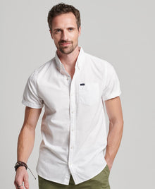 Superdry Vintage Oxford Short Sleeved Shirt - Optic
