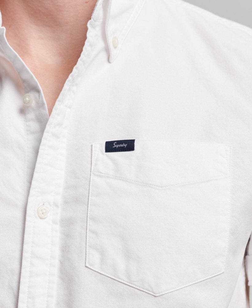 Superdry Vintage Oxford Short Sleeved Shirt - Optic