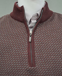 White Label Parker Half Zip Sweater - Burgundy