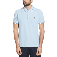 Original Penguin Tipped Sticker Pete Polo Shirt - Cerulean