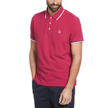 Original Penguin Tipped Sticker Pete Polo Shirt - Sangria