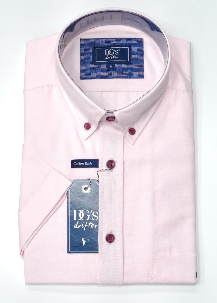 Daniel Grahame Geneva Short Sleeve Casual Shirt - Pink