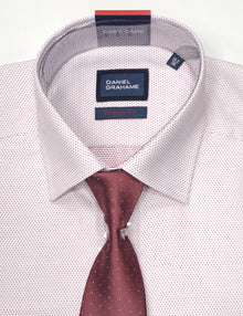 Daniel Grahame Gordon Long Sleeve Formal Shirt & Tie - Pink