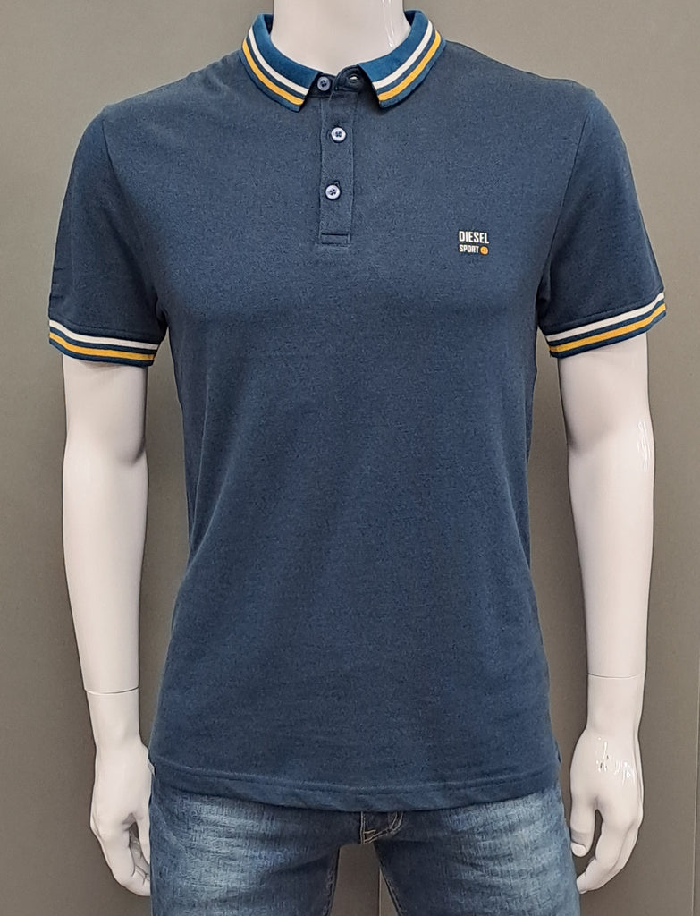 Diesel Elliot Short Sleeve Polo Shirt - Petrol Blue