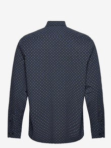 Original Penguin Poplin Printed Casual Shirt - Dark Sapphire